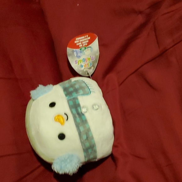 NWT Squishmallow Flip-A-Mallow Tinsel the Ornament and Manny the Snowman 5" - Picture 1 of 4